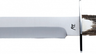 Limited Editon Alamo Bowie Crown Stag (Texas Star) w/high Quality Leather Sheath