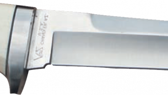 Tanto Premium Japanese White Ivory Micarta, (Leather Sheath)